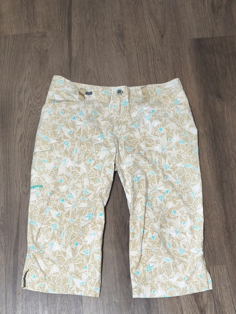 Patagonia W's Venga Rock Capris Womens Size 14 Quiver & Quill Howling Turquoise